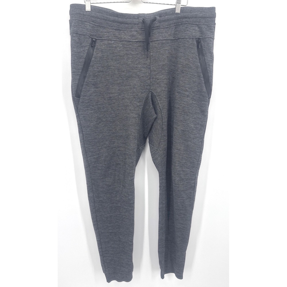 Sean John Mens 2XL Charcoal Gray Jogger Baggy Sweatpants Zip Pockets Gym Hip Hop